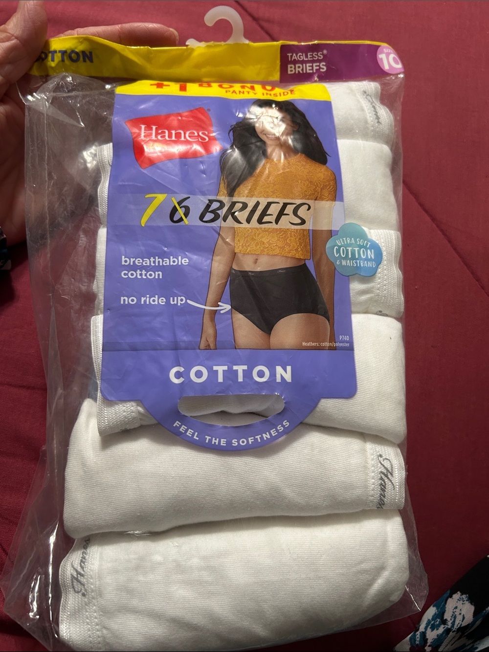 Hanes White Sz 10 Women’s Cotton Briefs - 7 Pack